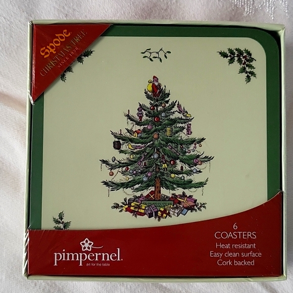 Pimpernel Spode Christmas Coasters - Picture 1 of 2
